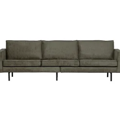 Outlet WOOOD 3-zits Bank Rodeo Structure Velvet, kleur Frost Frosty Green