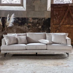 Outlet Nohr 3-zits Bank Tamora Rib, kleur Beige