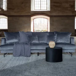 Best Nohr 3-zits Bank Tamora Velvet, kleur Donkergrijs