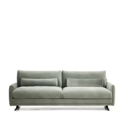 Outlet Kave Home 3-zits Bank Veliro Velvet, kleur Groen