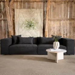 Outlet Nohr 3-zits Bank Yulonda Bouclé, kleur Zwart