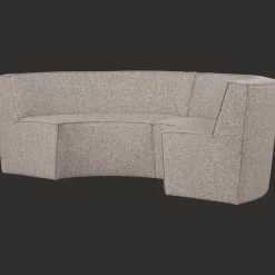 WOOOD 4-zits Eetkamerbank Europa Geweven stof, kleur Melange Zand