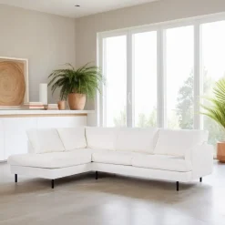 New BASE 3-zits Hoekbank Alaya Bouclé, kleur Naturel