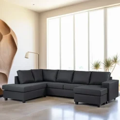 Outlet BASE 3-zits Hoekbank Daryll kleur Antraciet