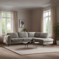 Discount BASE 3-zits Hoekbank Merko Chenille Champagne