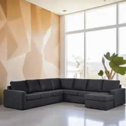 BASE 6-zits Hoekbank Misti Links/Rechts, kleur Antraciet