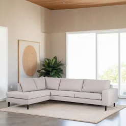 Clearance BASE 3-zits Hoekbank Yuridia kleur Grijs