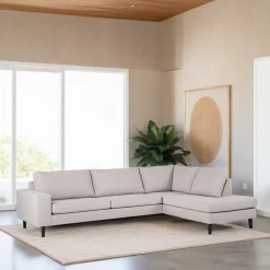 Clearance BASE 3-zits Hoekbank Yuridia kleur Grijs