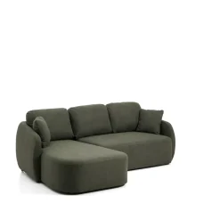 Hot Kave Home 3-zits Lounge Slaapbank Laira Links, Chenille, kleur Donkergroen