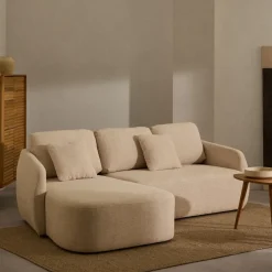 Hot Kave Home 3-zits Lounge Slaapbank Laira Chenille, kleur Beige