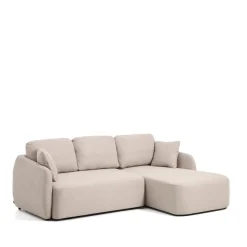 Online Kave Home 3-zits Lounge Slaapbank Laira Rechts, Chenille, kleur Beige