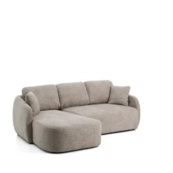 Online Kave Home 3-zits Lounge Slaapbank Laira Links, Chenille, kleur Taupe