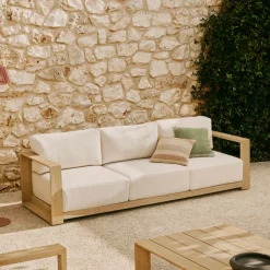 Clearance Kave Home 2-zits Loungebank Ambra Acaciahout