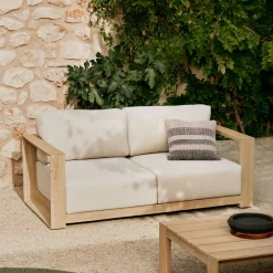 Clearance Kave Home 2-zits Loungebank Ambra Acaciahout