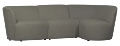 Best WOOOD 3-zits Loungebank Coco Rechts, Bouclé