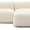 Kave Home 2-zits Loungebank Martina Structuurstof, 230cm, kleur Ecru