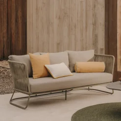 Discount Kave Home 3-zits Loungebank Saconca Gevlochten touw