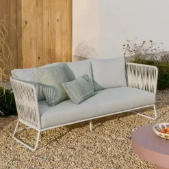 Discount Kave Home 3-zits Loungebank Saconca Gevlochten touw