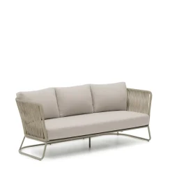 Discount Kave Home 3-zits Loungebank Saconca Gevlochten touw