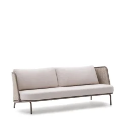 Online Kave Home 3-zits Loungebank Sedalis Handgeweven touw Taupe