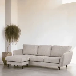 Clearance BASE 3-zits Loungebank Shafiq Links, kleur Beige