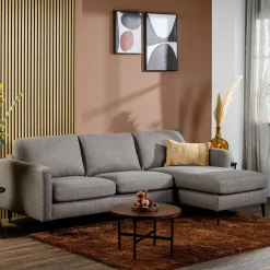 BASE 3-zits Loungebank Shawneen Links/Rechts, kleur Taupe