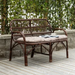 Best Nohr 2-zits Tuinbank Albany Rotan, 130cm