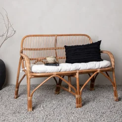 Best Nohr 2-zits Tuinbank Albany Rotan, 130cm