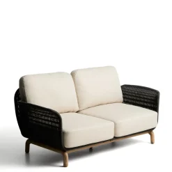 Discount Kave Home 2-zits Tuinbank Alipa Acaciahout en touw