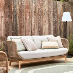 Kave Home 3-zits Tuinbank Catalina 170cm Beige