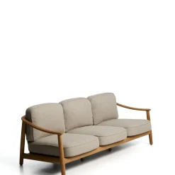 Discount Kave Home 3-zits Tuinbank Elunda Teakhout Beige