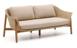 Clearance Kave Home 2-zits Tuinbank Galea Teakhout en rattan