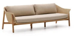 Clearance Kave Home 2-zits Tuinbank Galea Teakhout en rattan