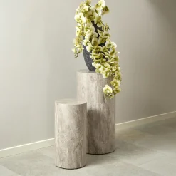 Sale Bendt Zuil Flavian Marmerlook, Set van 2 stuks, kleur Grijs