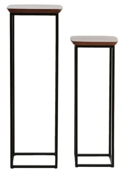 Light & Living Zuil Quenza Acaciahout, Set van 2 stuks