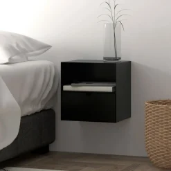 Sale Bendt Zwevend Nachtkastje Nonny, kleur zwart