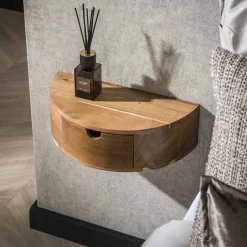Hot LifestyleFurn Zwevend Nachtkastje Vita Met 1 lade, Acaciahout Massief acacia naturel